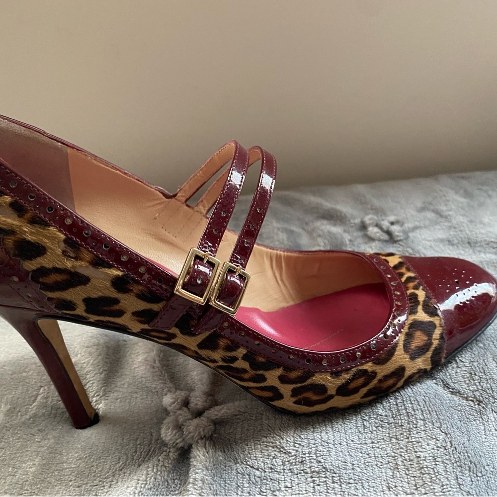 Kate Spade Leopard Spectator Pump with two straps